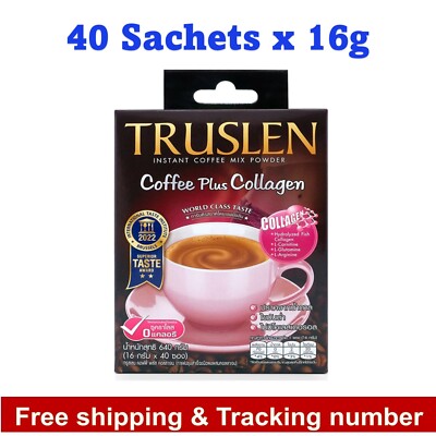 Truslen Coffee Plus Collagen Weight control No sugar Low fat Nourish skin 16g.