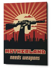 Epic Graffiti 'Motherland Needs Weapons' Giclee Canvas Wall Art