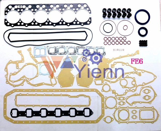 FE6 FE6T 12V full overhaul gasket kit for Nissan engine w/ piston ring