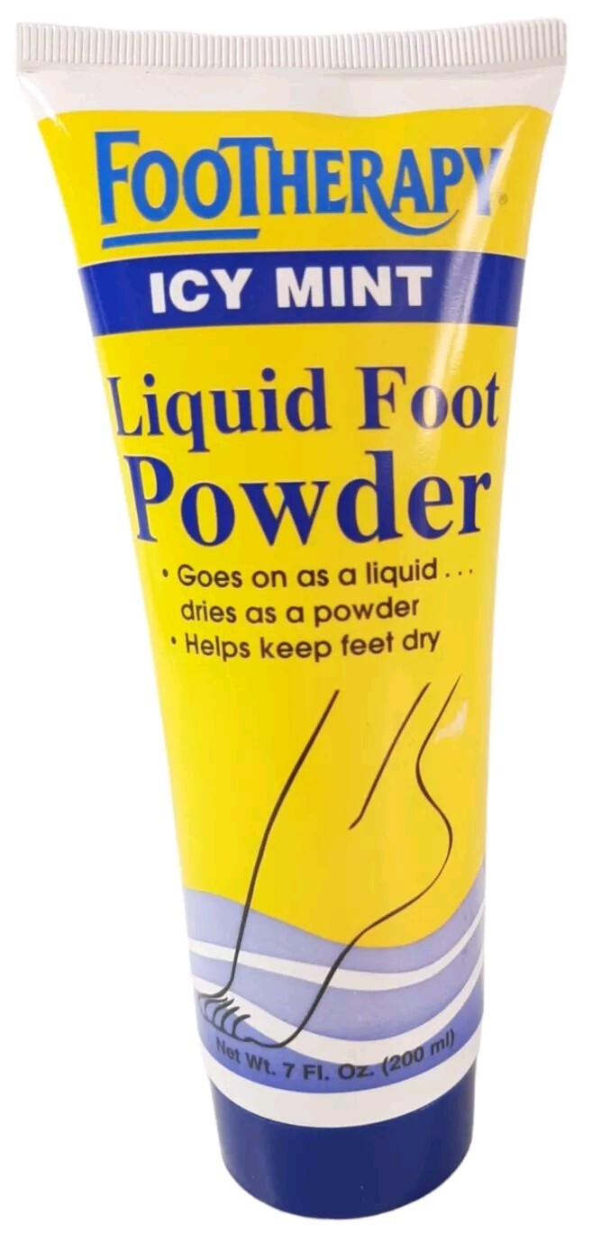 2 Queen Helene Footherapy Icy Mint Liquid Foot Powder 7 Fl. Oz Discontinued New