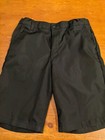 Lands' End School Uniform Boys Chino Shorts Size 14 Black Zipper Pockets