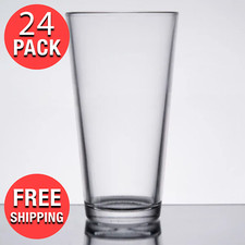 24/Pack Bulk Wholesale 22 oz. Conical Clear Mixing Drinking Glass Restaurant Bar