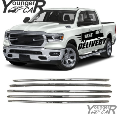 Front Grille Covers Fits 2019-2023 Dodge Ram 1500 Snap On Grill Overlay CHROME
