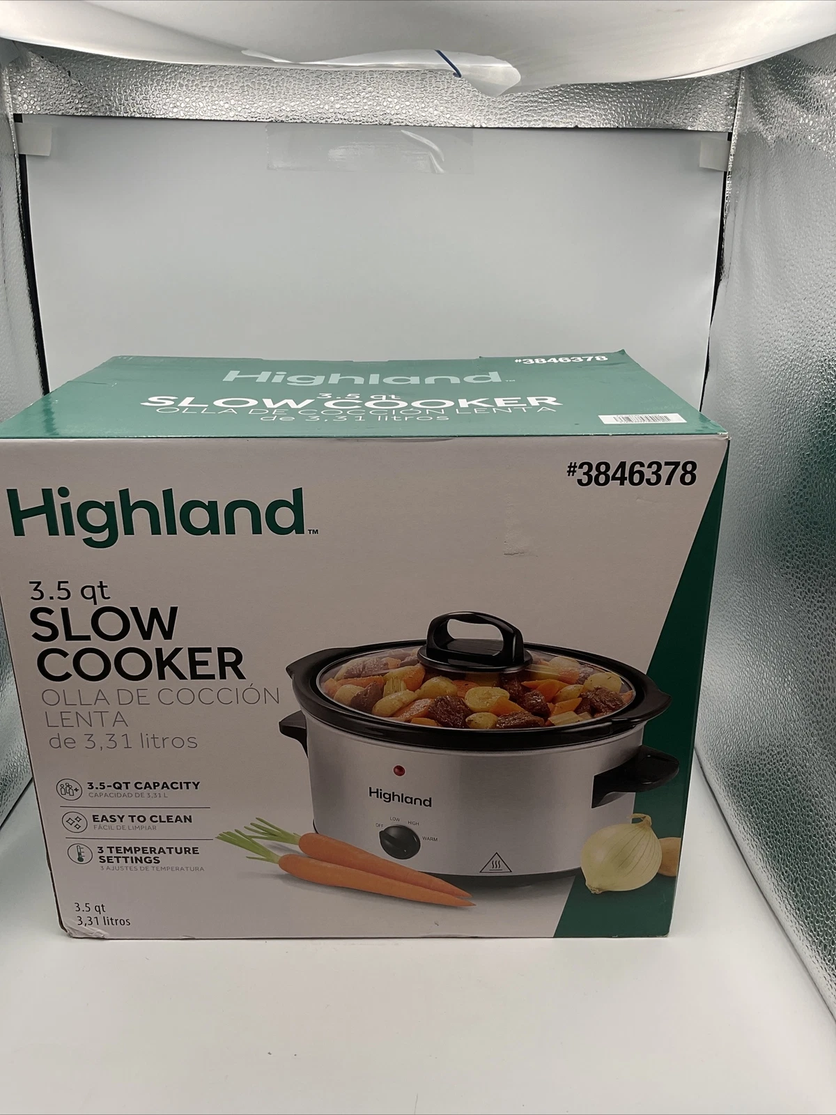 New Highland 3.5 Qt Slow Cooker 3 Temperature Settings