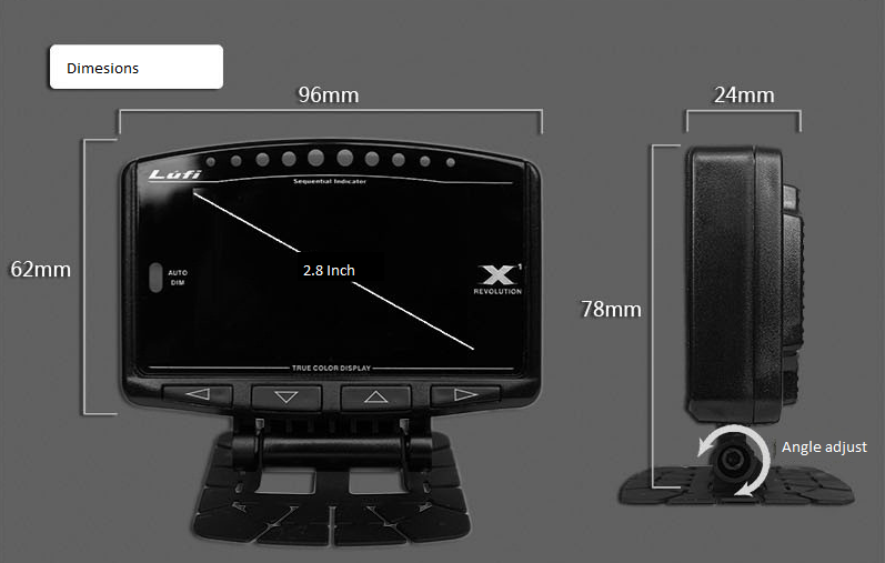 Lufi X1-Defi style OBD2 Boost gauge/multi-gauge/Code scanner/Shift