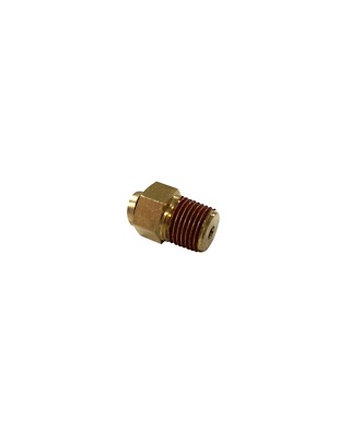 1/8'' Tube O.D. x 1/8'' MNPT Heavy Duty Brass Push-In Connector, Straight Air Line