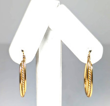14K Gold Earrings, 1-1/4'' Long X 3/4'' Wide