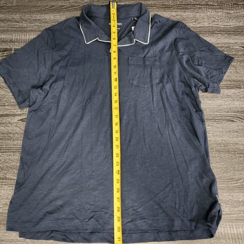 Todd Snyder Montauk Poloshirt Herren 2XL blau Zipfel neu neu mit Etikett hergestellt in den USA Baumwolle - Bild 8 von 9