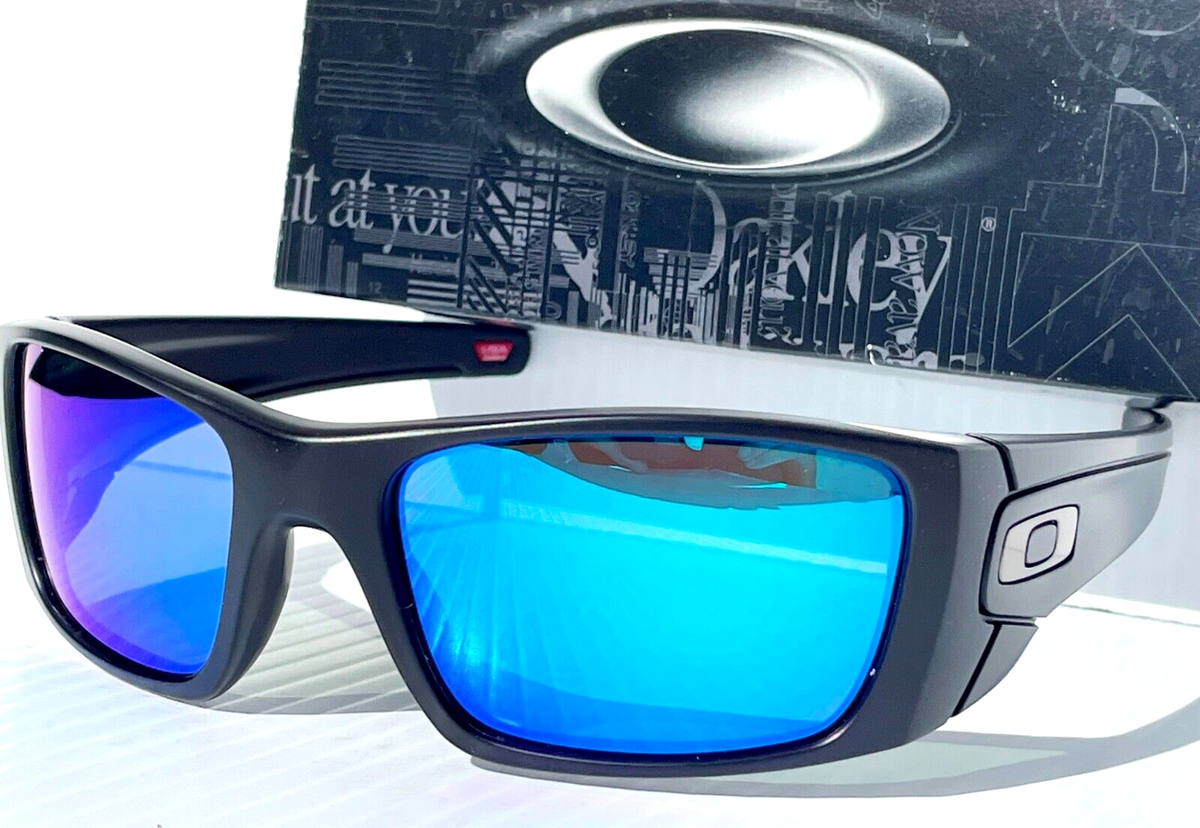 NEW Oakley FUEL CELL Matte Black POLARIZED Galaxy Blue Lens