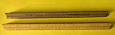 2 Vintage DIETZGEN Drafting Wooden Triangle 3 Sided Rulers 31641, 31636