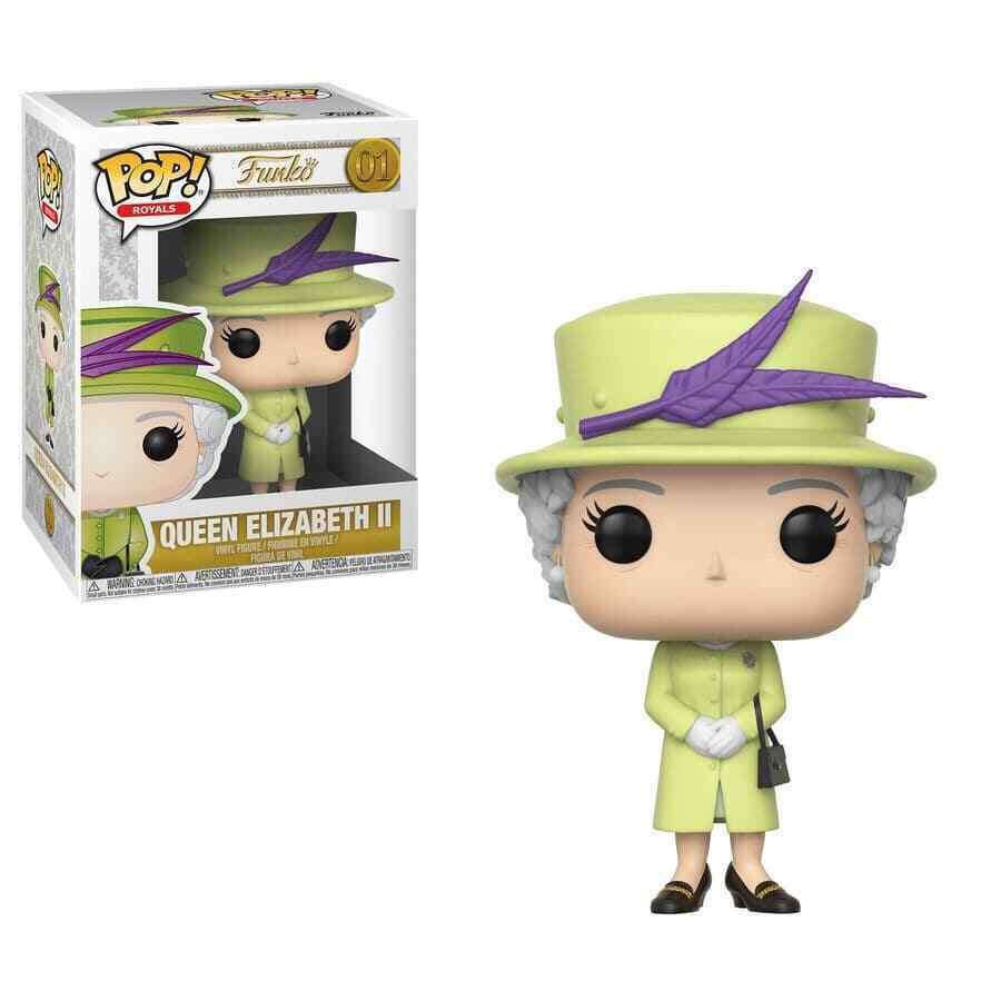 FUNKO POP ROYALS #01 QUEEN ELIZABETH II (GREEN WEDDING OUTFIT) OG