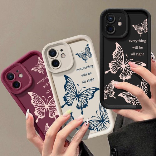 Girl Butterfly Case For iPhone 16 15 17 Pro Max Air 14 13 12 XR ShockProof Cover - Picture 2 of 17