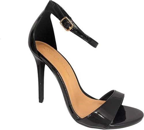 Women's Tampa Round Toe Single Band Ankle Strap Stiletto High Heel Sandals Tampa - Picture 74 of 80