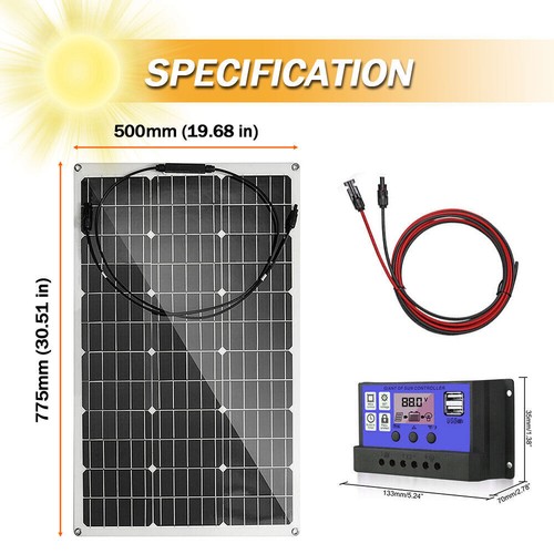 300W Solar Panel Kit with Charge Controller (40A) Flexible Monocrystalline Panel - Picture 5 of 14