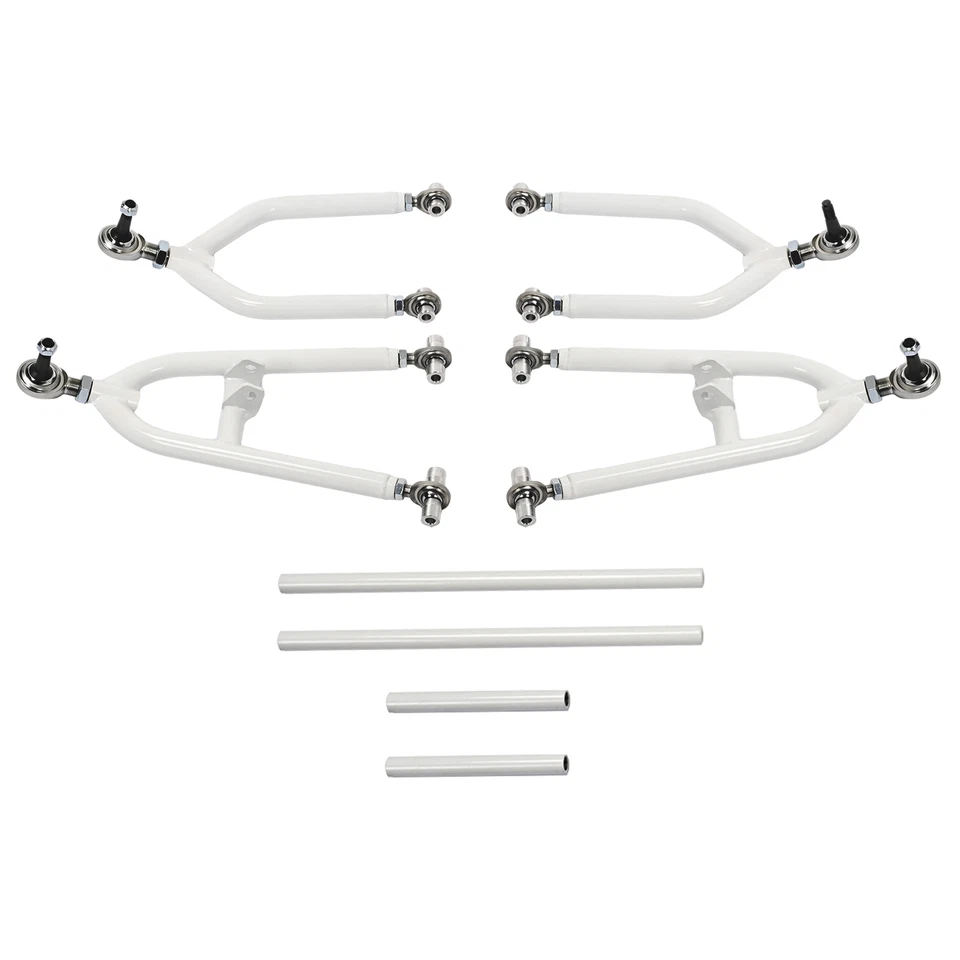 Brazos A de control delantero +2+1 para Yamaha Banshee 350 YFZ 350 1987-2006 blanco+plateado Foto 3 de 4