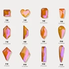 10Pcs Nail Art Glass Rhinestones Glitter Diamond Crystal Gem 3D Flat Back Stones