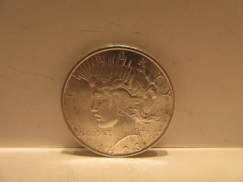 1923 D Peace Dollar Uncirculated United States US Silver Coin Denver Mint
