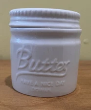 DOWAN Butter Dish for Spreadable Soft Butter Butter Keeper Crock - White