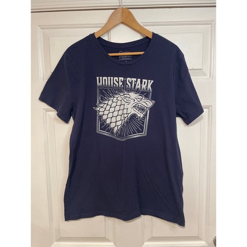 Juego de Tronos Casa de Stark Azul Marino Manga Corta Lobo L XL - Imagen 2 de 5