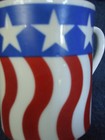 4 Porcelain Royal Crown "Old Glory" Footed Mugs pre-owned Marked on bottom — photo 5