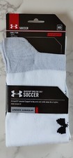 Under Armour Heatgear Over the Calf Soccer Socks Size M NEW White A9
