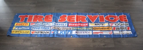 Tire Brands Service Banner Flag 2x8 Tires For Sale Shop Store Mechanic Garage