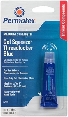 Permatex 09978 Counterman's Choice Medium Strength Threadlocker Blue, 1 g Pouch
