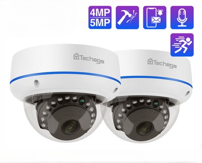 H.265 4MP 5MP Indoor Dome 48V POE IP Camera One-way Security Surveillance