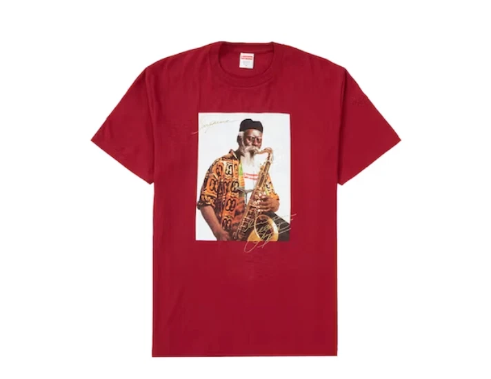 Tee shirt photo Suprême Pharaon Sanders cardinal en L
