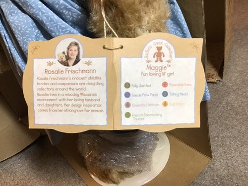 BARTONS CREEK GUND MAGGIE 15" SIMULATED MOHAIR RABBIT BLUE OUTFIT NIB #82013 - Picture 5 of 11