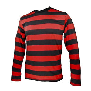 red black striped t shirt