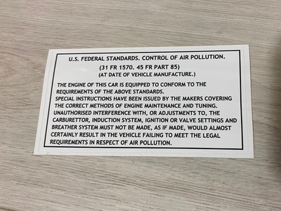  Aufkleber   Kontrolle der Luftverschmutzung /Label - Control of Air Pollution 