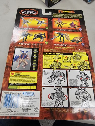1998 Hasbro Transformers Beast Wars Deluxe Fuzors Heroic Maximal Torca Sealed! - Picture 7 of 7
