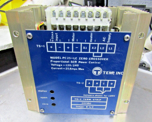 ✌ TEMP, INC SCR POWER CONTROL PC25-LC ZERO CROSSOVER 120/240 25 AMPS
