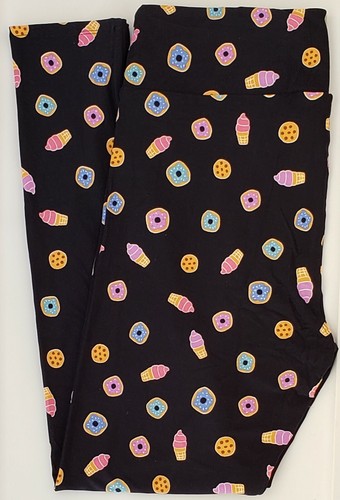 OS LuLaRoe One Size Leggings Donuts 