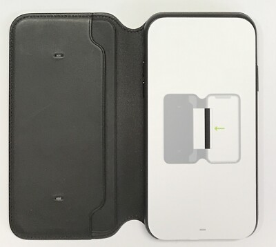 Genuine Apple iPhone X Leather Folio Case Black MQRV2ZM/A