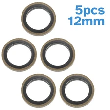 5pcs 12mm Dowty Seals Bonded Washers Tighten Sealer Rubber O Rings Plug Gasket