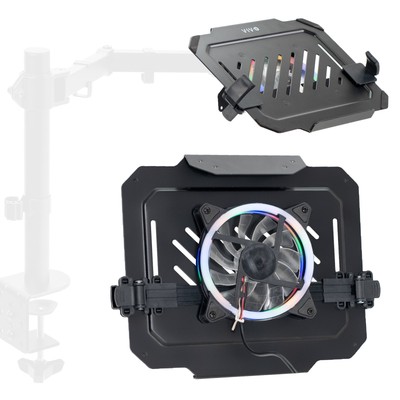 VIVO Universal Adjustable 12'' - 15.6'' Laptop Computer Notebook Tray with RGB Fan