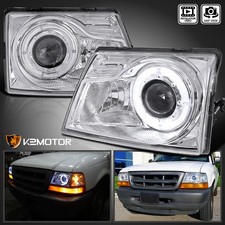 Fits 1998-2000 Ford Ranger Led Halo Projector Headlights Headlamps Leftright Fits 1998-2000 Ford Ranger Led Halo Projector Headlights Headlamps Leftright