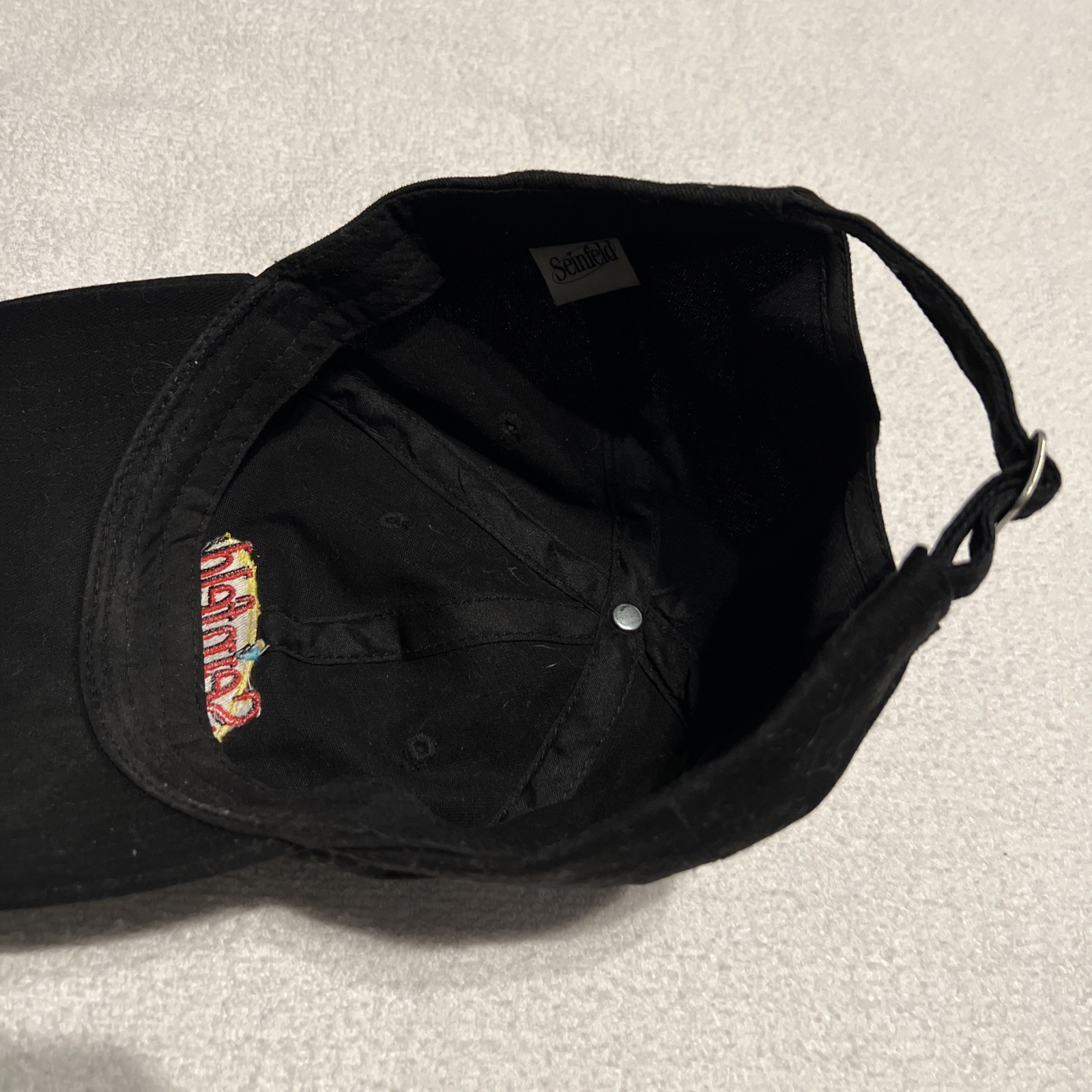 Seinfeld Black Hat Strap Back Adjustable Stitch L… - image 7