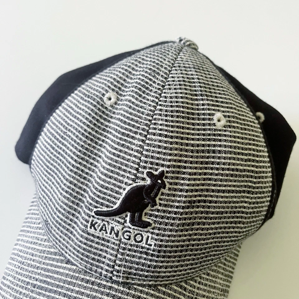 Kangol шляпа крышка FlexFit черная сетка льняной вышитый взрослых S/M повседневный эластичной - Изображение 3 из 4