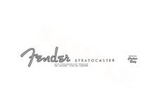 Fender Stratocaster Early 60s Silver Spaghetti Headstock Logo Waterslide Decal