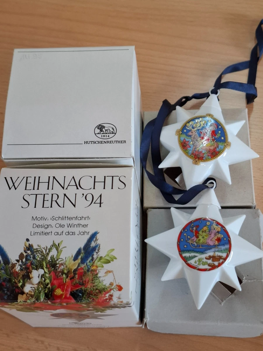 Hutschenreuther Weihnachtssterne / Porzellansterne (1994-2002)  Einzelverkauf Stern Klein