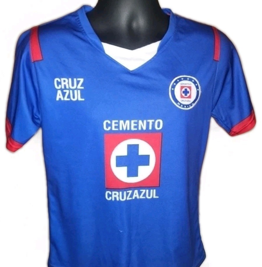 Official Deportivo Cruz Azul Boy's Blue Mexican Futbol Soccer Jersey Size Large?