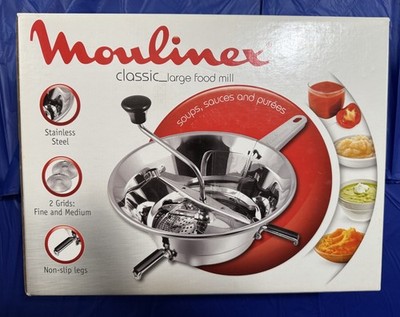 Moulinex Classic Large Food Mill for Soups Sauces Purées 2 Grids Made in France