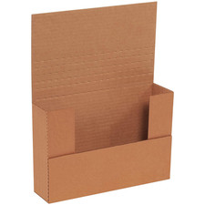 Brown Kraft Easy-Fold Mailing Boxes, 9 1/2 X 6 1/2 X 2 Inches, Pack of 50, Crush