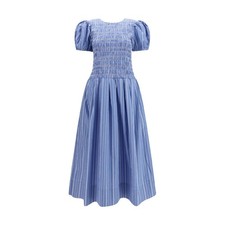 Ganni Blue Cotton Casual Dress