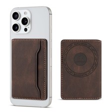 Magnetic Leather Bifold Wallet With MagSafe, Ultra Slim Stronger Magnetic Car...