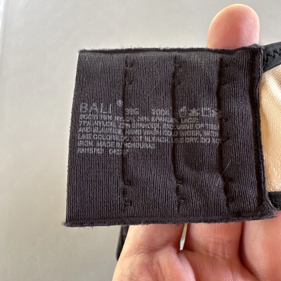 Bali Comfort Cool Comfort Fabric Black Unlined Bra Size 38G 1004 Minimizer - Image 3 of 3
