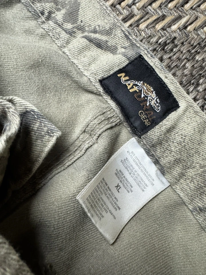 Pantalones de caza ajustables Natural Gear XL algodón camuflaje bolsillos de carga para hombre Foto 3 de 4